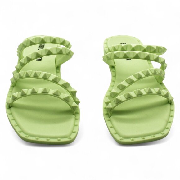 Skyler Womens Square Toe Slip on Flat Sandals - Picture 2 of 8